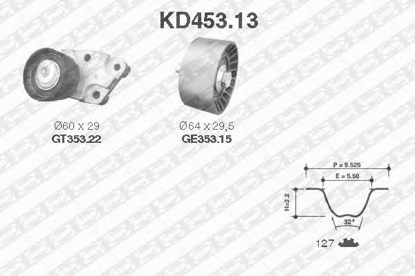 Timing Belt Kit KD453.13