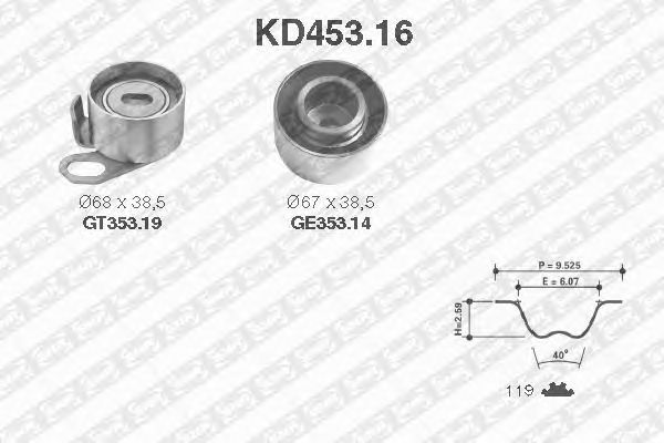 Timing Belt Kit KD453.16