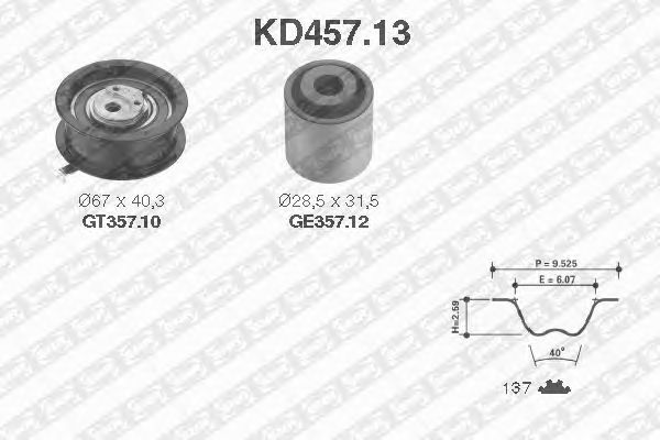 Kit de distribution KD457.13