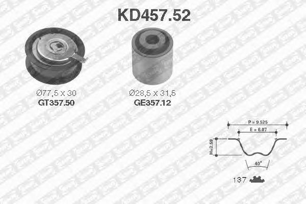 Timing Belt Kit KD457.52