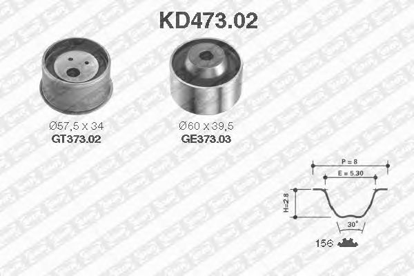 Timing Belt Kit KD473.02