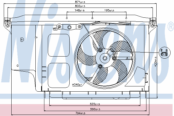 Ventilador, refrigeração do motor 85007