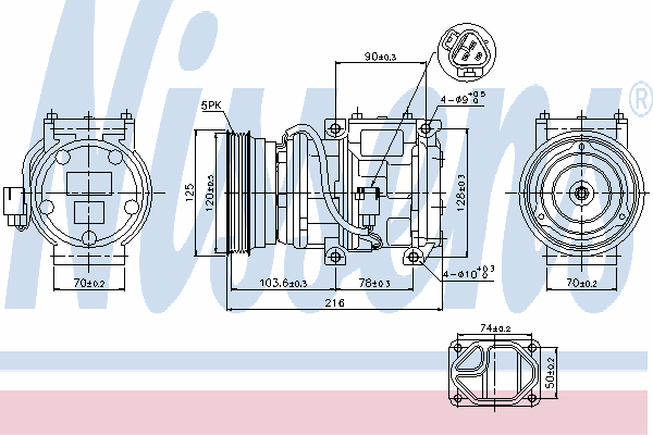 Kompressor, klimaanlegg 89098