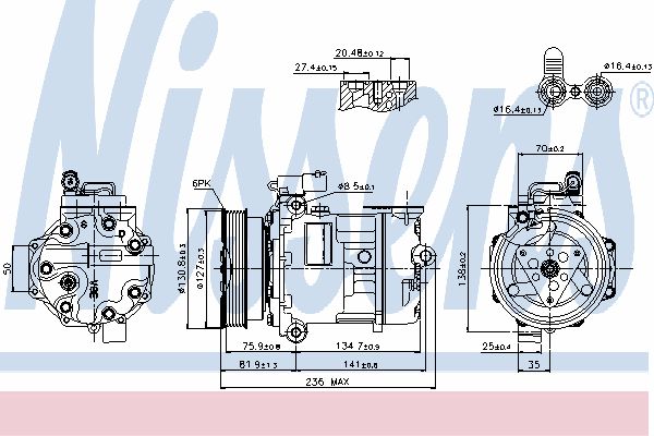 Kompressor, klimaanlæg 89162