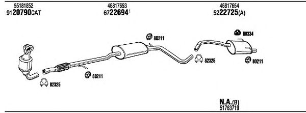 Exhaust System FIH17640B