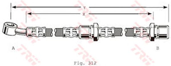 Tubo flexible de frenos PHD213