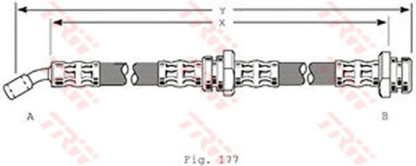 Tubo flexible de frenos PHD214