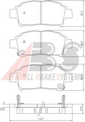 Brake Pad Set, disc brake 37135