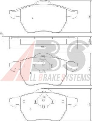 Brake Pad Set, disc brake 37514