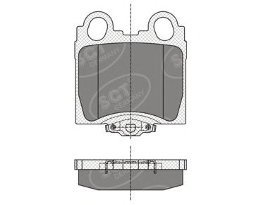 Комплект тормозных колодок, дисковый тормоз SP 345