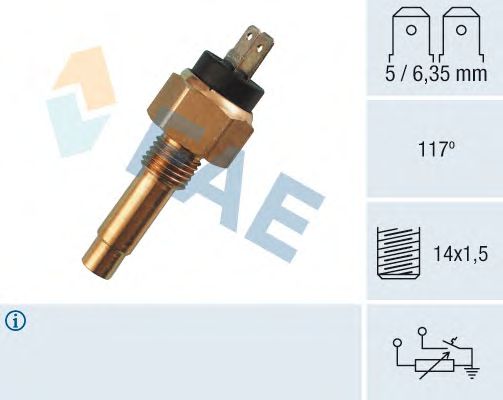 Coolant Temperature Sensor; Sensor, cylinder head temperature 34160