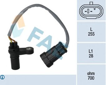 Sensor de rotações, gestão do motor; Sensor da velocidade de rotação, cx. de vel. automática 79191