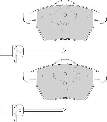 Комплект тормозных колодок, дисковый тормоз FD6786A