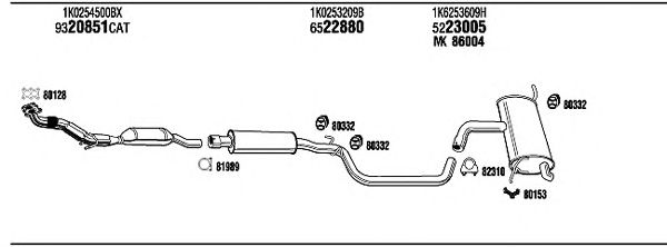 Exhaust System VW20804