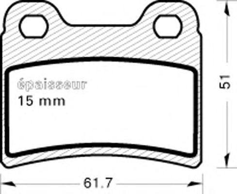 Комплект тормозных колодок, дисковый тормоз 401