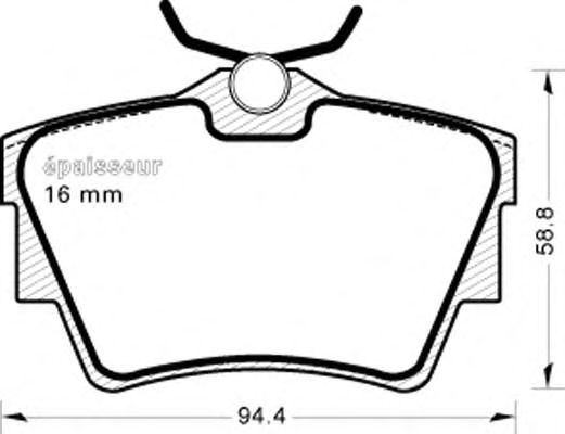 Комплект тормозных колодок, дисковый тормоз 603