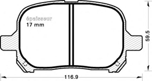 Комплект тормозных колодок, дисковый тормоз 610