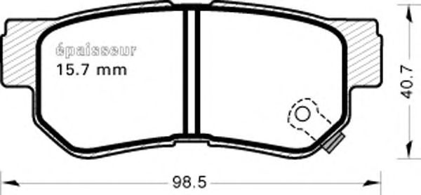 Kit de plaquettes de frein, frein à disque 770