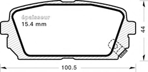 Комплект тормозных колодок, дисковый тормоз 906