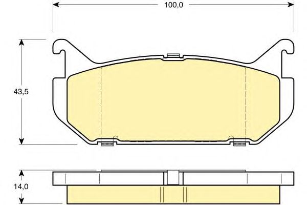 Комплект тормозных колодок, дисковый тормоз 6111409