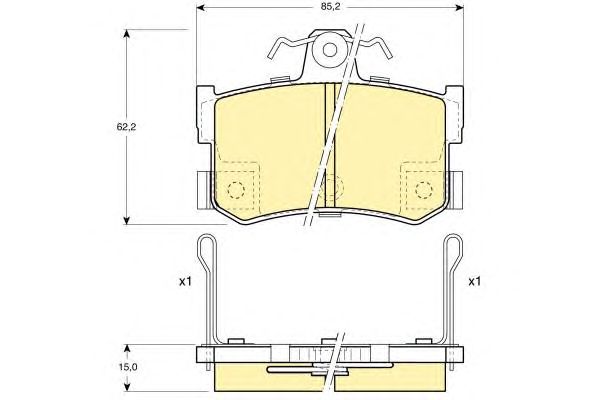 Brake Pad Set, disc brake 6111691