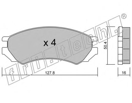 Комплект тормозных колодок, дисковый тормоз 184.0