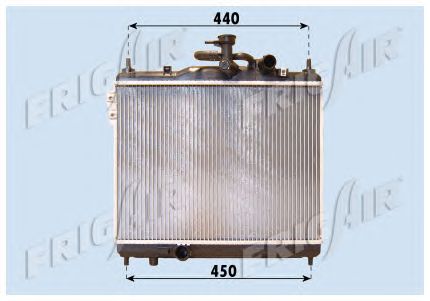 Radiator, engine cooling 0128.3093