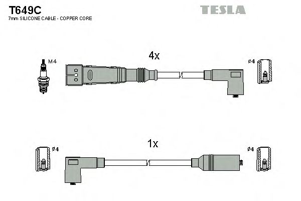 Juego de cables de encendido T649C