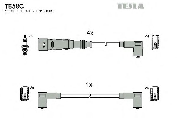 Комплект проводов зажигания T658C