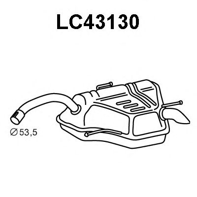 Takaäänenvaimentaja LC43130