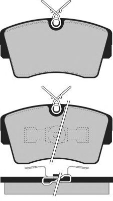 Комплект тормозных колодок, дисковый тормоз PA529