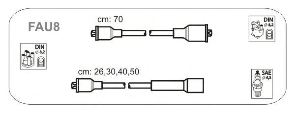 Комплект проводов зажигания FAU8