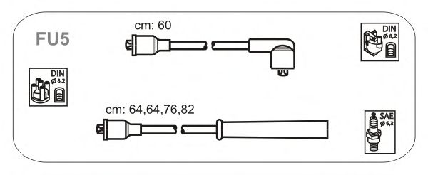 Комплект проводов зажигания FU5