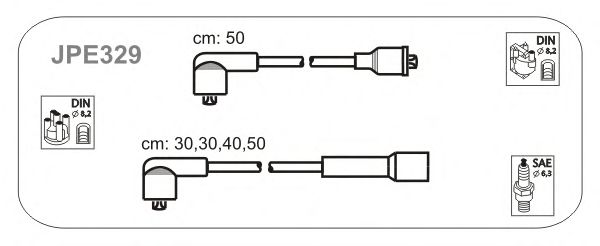 Комплект проводов зажигания JPE329