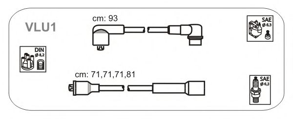 Комплект проводов зажигания VLU1