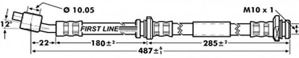 Tubo flexible de frenos FBH7140
