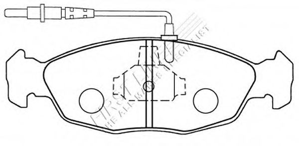Комплект тормозных колодок, дисковый тормоз FBP1100