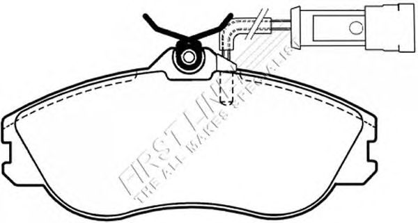 Kit de plaquettes de frein, frein à disque FBP1181