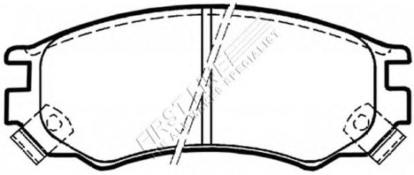 Комплект тормозных колодок, дисковый тормоз FBP1253