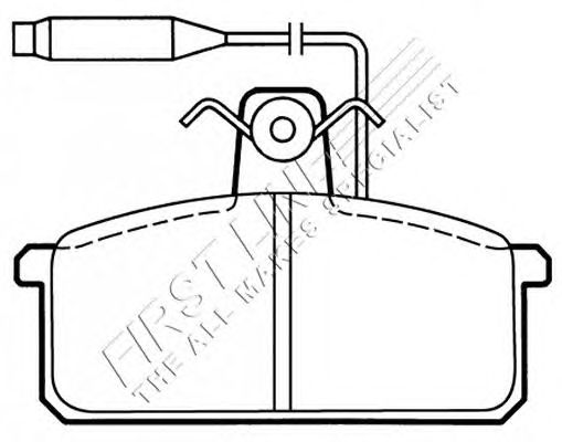 Комплект тормозных колодок, дисковый тормоз FBP1526
