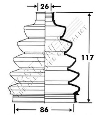 Joint-soufflet, arbre de commande FCB2389