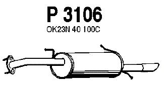 Silenziatore posteriore P3106