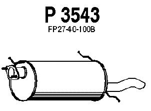 Глушитель выхлопных газов конечный P3543