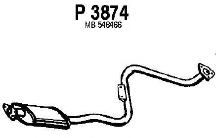 Средний глушитель выхлопных газов P3874