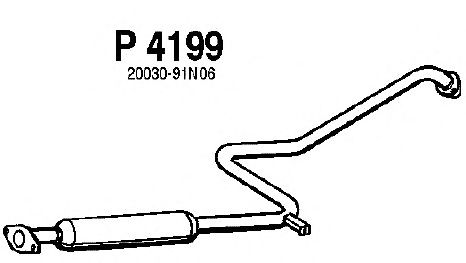 Средний глушитель выхлопных газов P4199