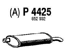 Глушитель выхлопных газов конечный P4425