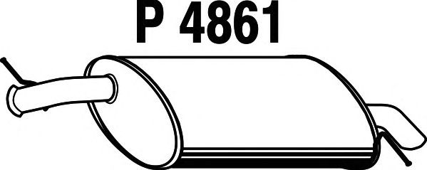 Silencieux arrière P4861