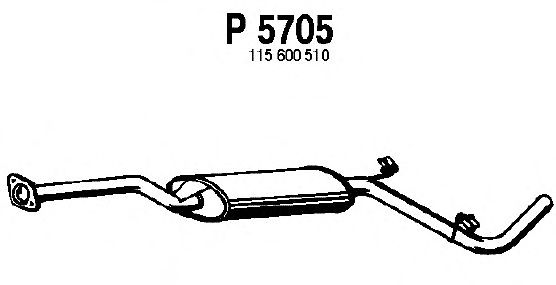 Средний глушитель выхлопных газов P5705