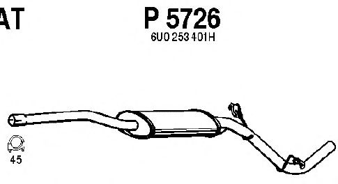 Средний глушитель выхлопных газов P5726