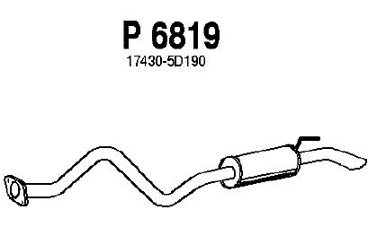 Глушитель выхлопных газов конечный P6819
